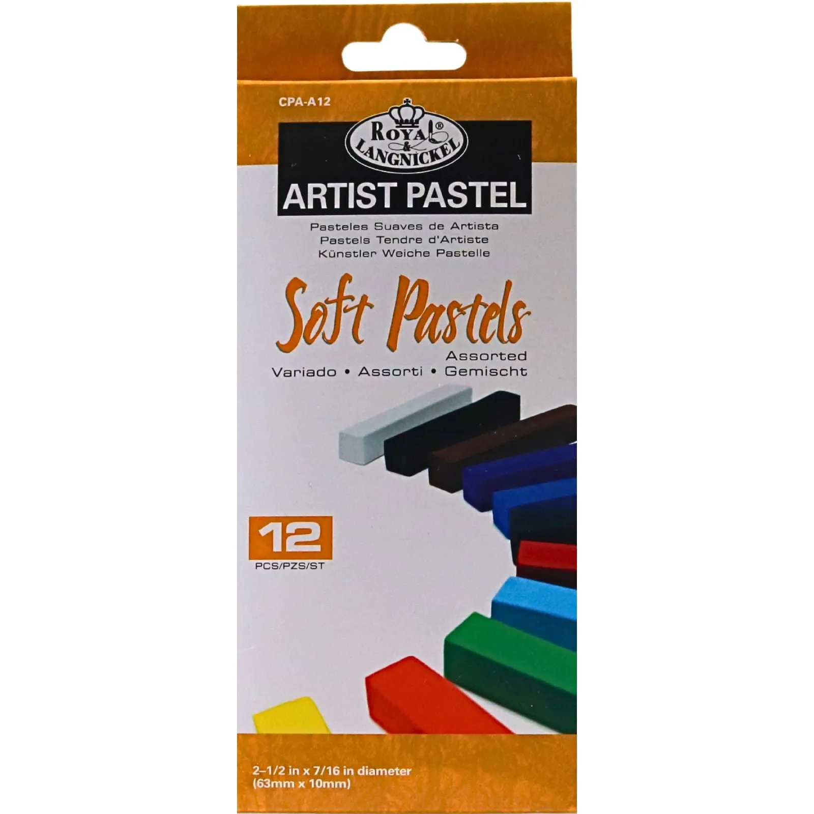 ■ Artist Pastel Box 12 Soft Pastels - Assorted Colours