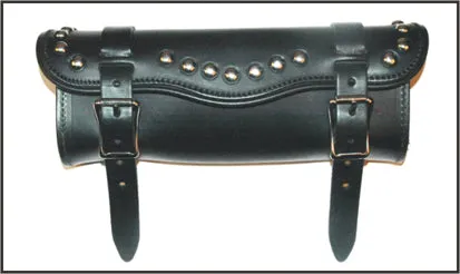 12" PVC Motorcycle Tool Bag With Shiny Studs
