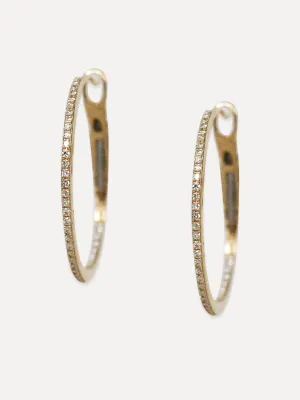 14K Diamond Oval Huggies