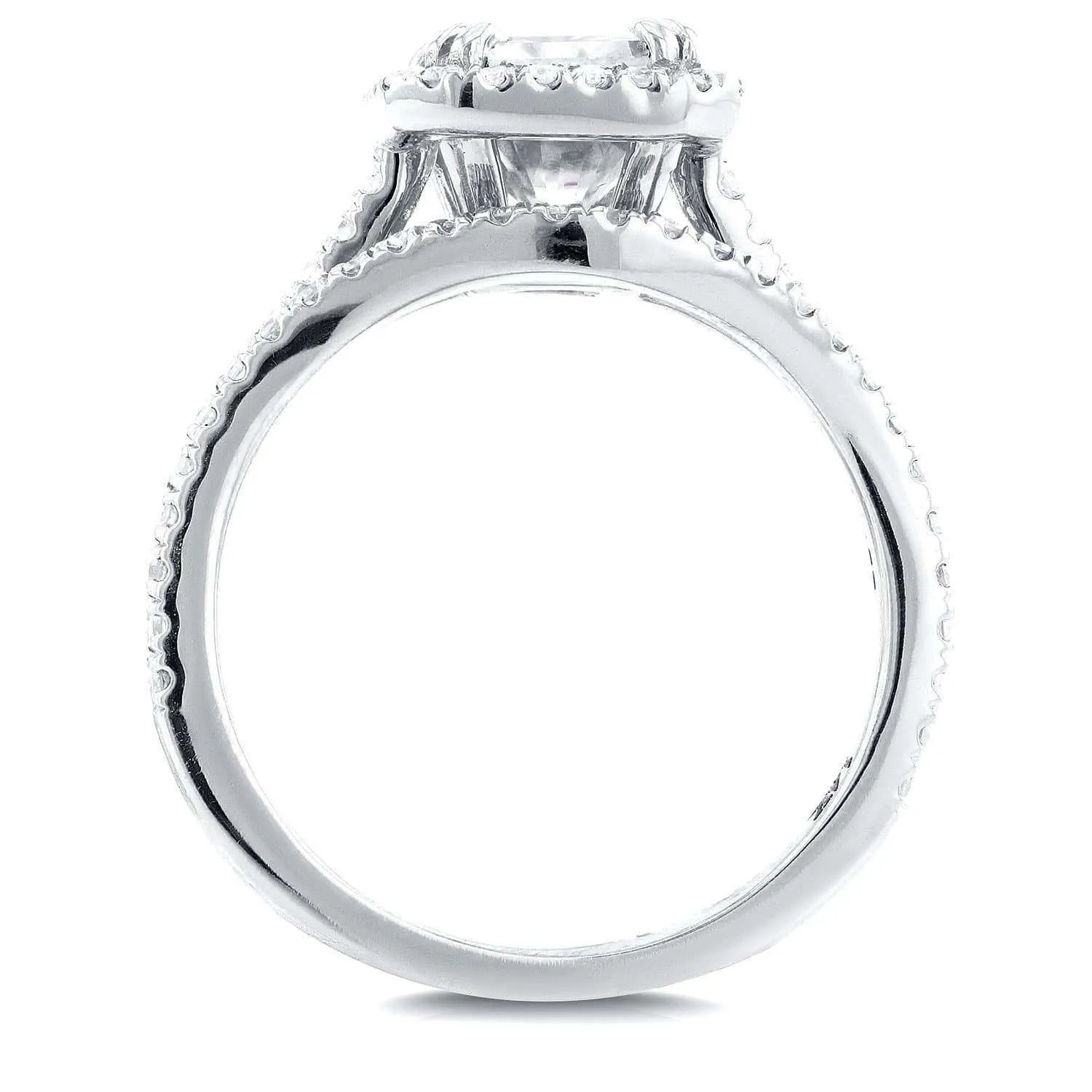 2-2/5ct.tw Original Radiant 8x6 Halo Bridal Stack