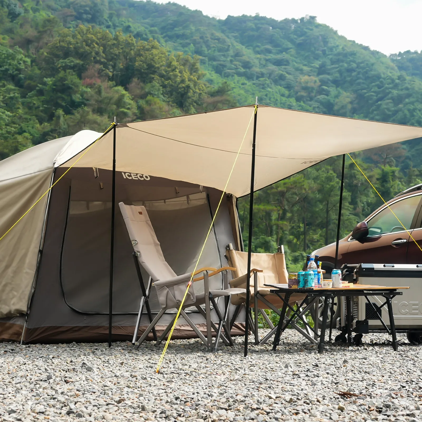 4 Person Double Layer Camping Tent | ICECO