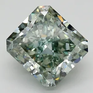 4.06Ct Intense Green VS2 IGI Certified Radiant Lab Grown Diamond