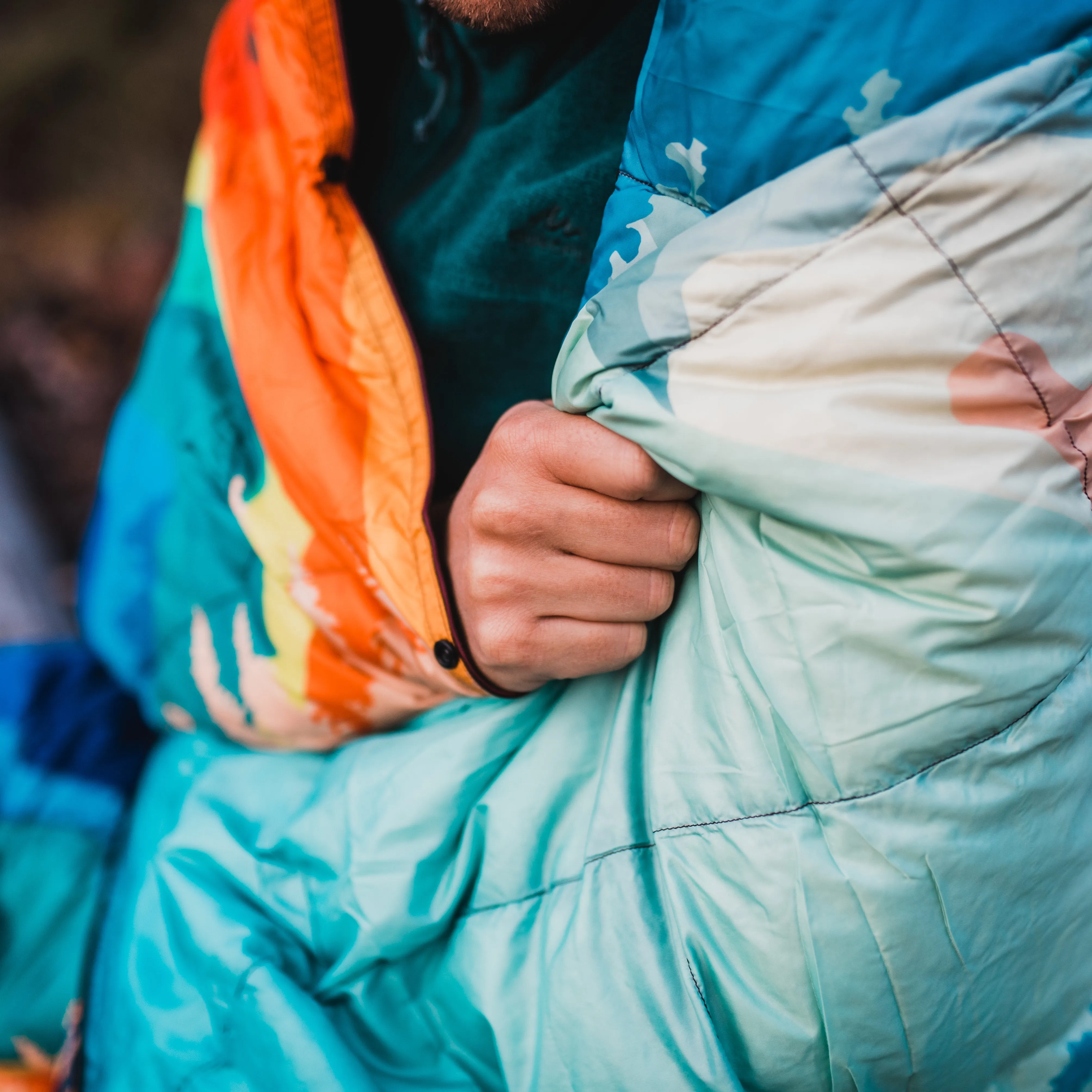 4Monster Down Puffy Camping Travel Blanket - Yellowstone National Park