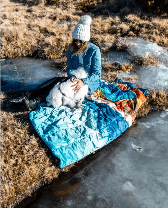 4Monster Down Puffy Camping Travel Blanket - Yellowstone National Park