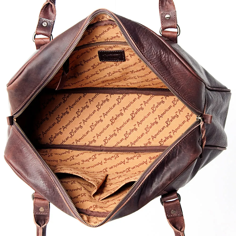American Darling ADBGZ424 Briefcase Genuine Leather Women Bag Western Handbag Purse