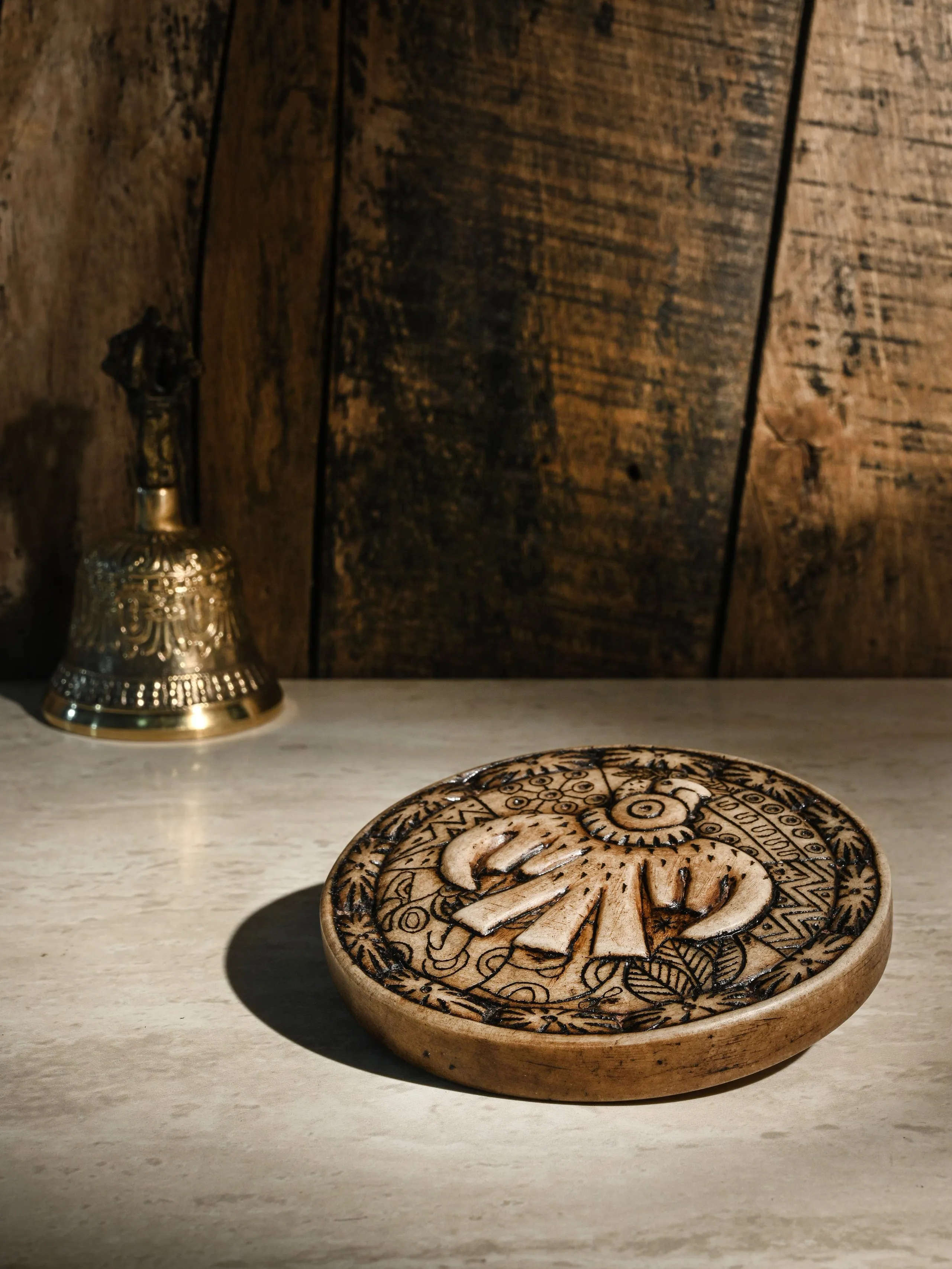 Andean Symbology Tile - Condor - Round