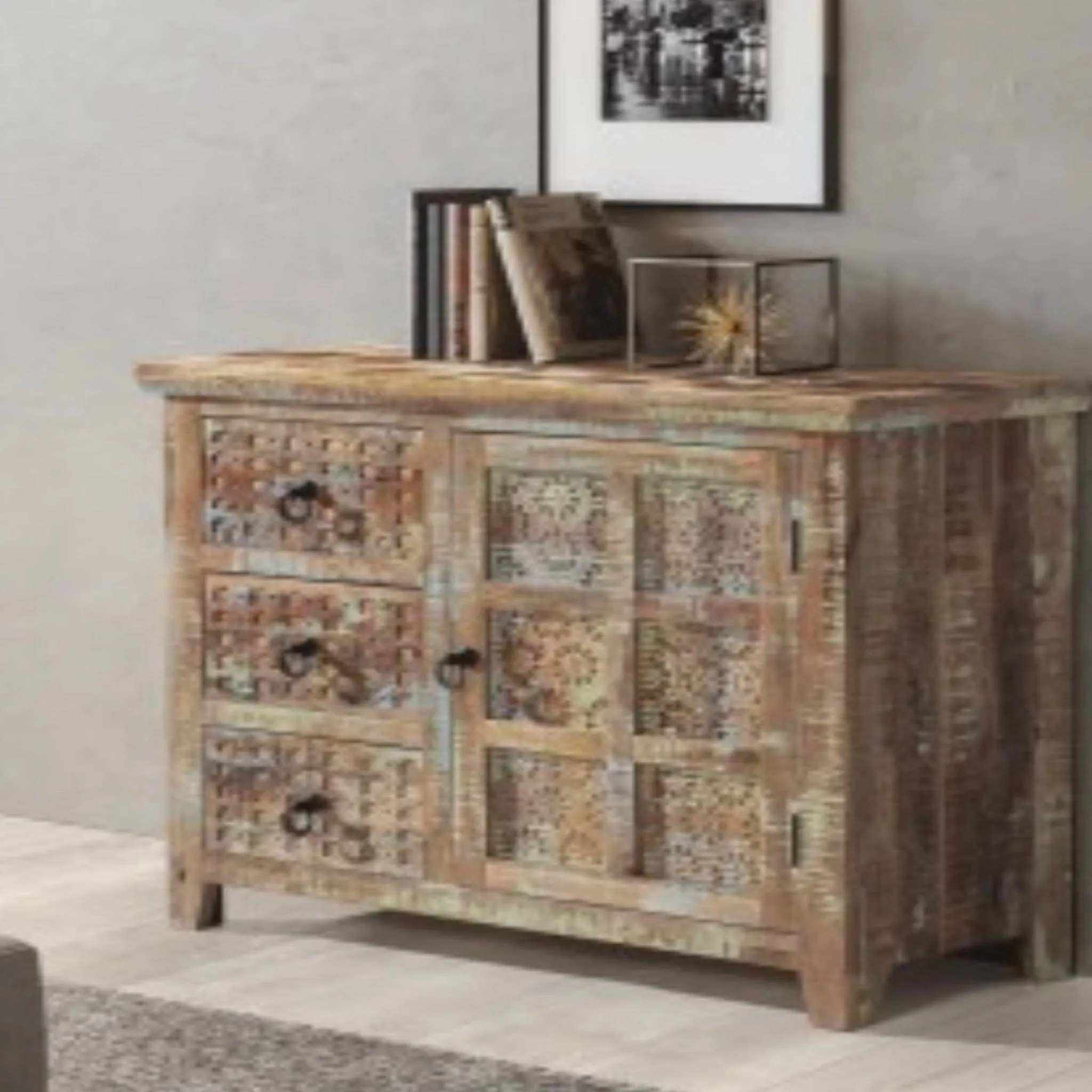 Aravali 3 Drawer Small Mango Sideboard