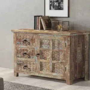 Aravali 3 Drawer Small Mango Sideboard