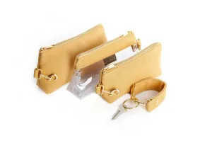 Beige CLASSIC CANVAS KEYPIT Set • Wristlet