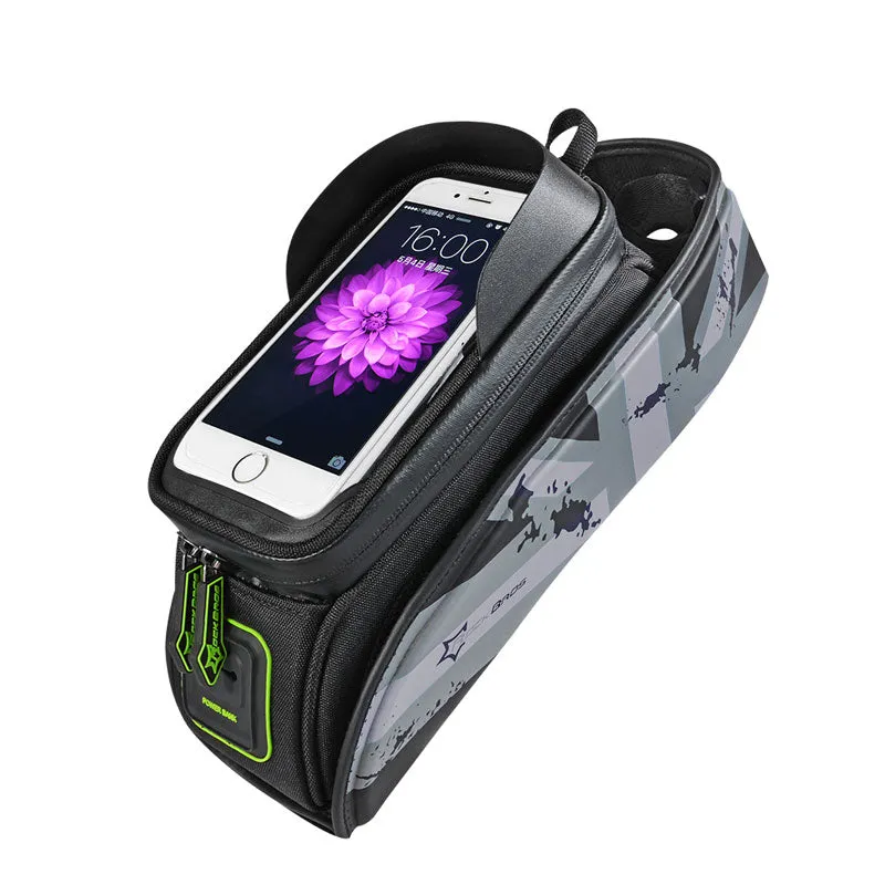 Bicycle Bag MTB Road Bike Bag Rainproof Touch Screen Cycling Front Tube Frame Bag 5.8/6.0 Phone Case