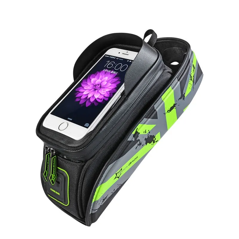 Bicycle Bag MTB Road Bike Bag Rainproof Touch Screen Cycling Front Tube Frame Bag 5.8/6.0 Phone Case