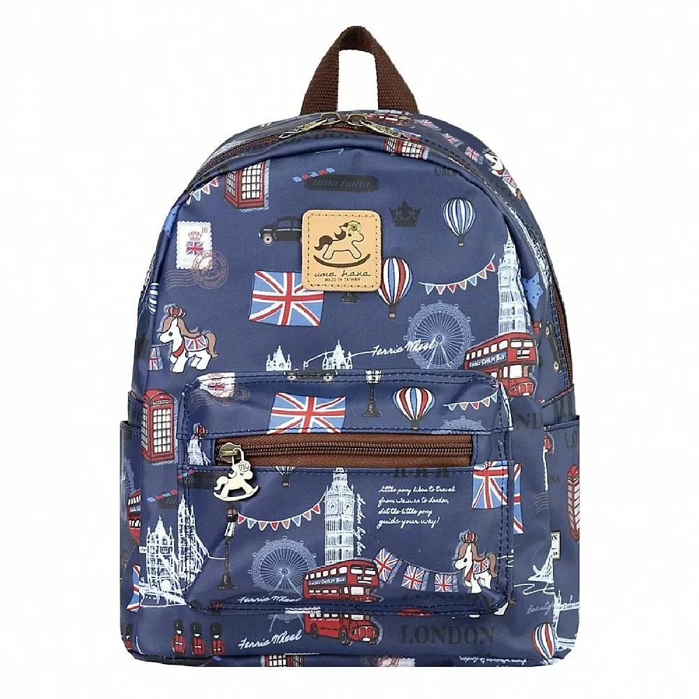Blue London Small Backpack