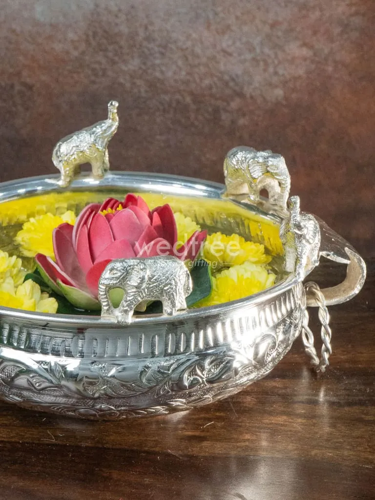 Brass Elephant Urli - WL0063