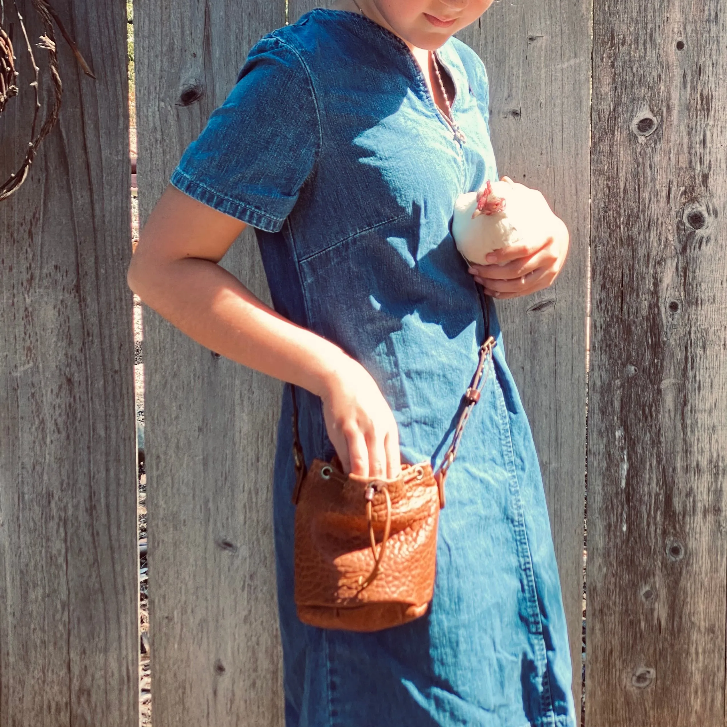 Bucket leather Bag