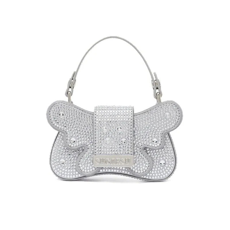 Butterfly Manor Butterfly Dream Series Butterfly Mini Bag In Silver