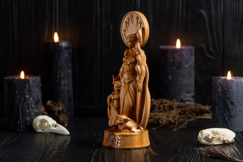 Carved Frigg Statue
