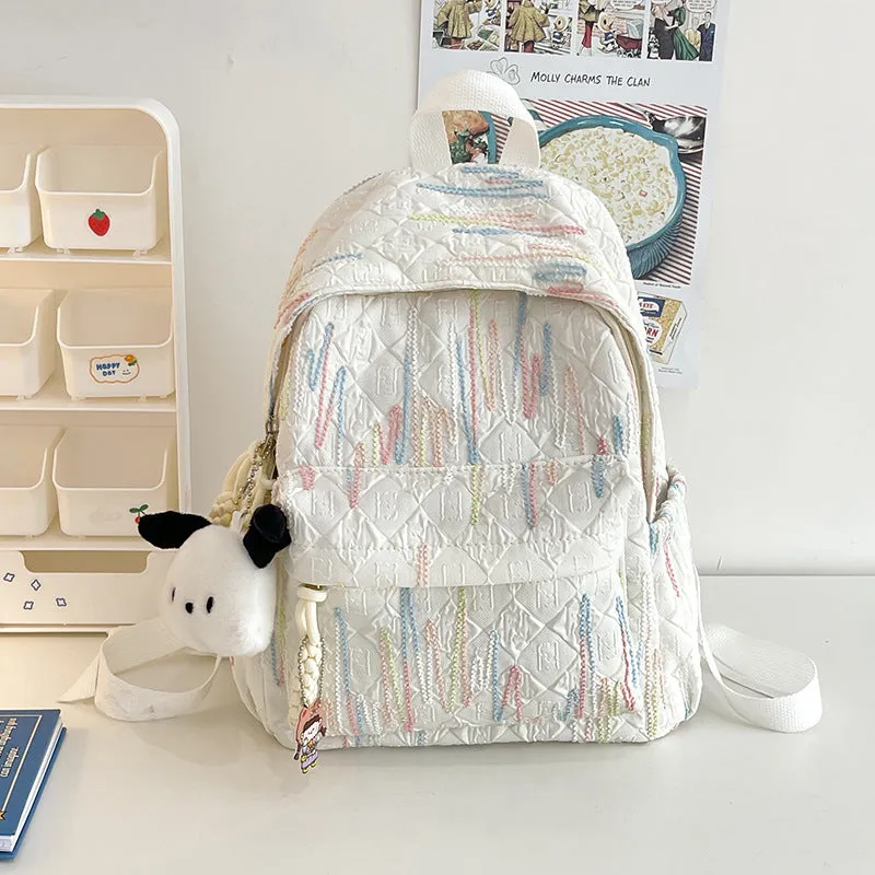 College Students Bag Girls Travel Backpack Girly Simplicity All-Matching and Lightweight Backpack Fashion Spring Outing Backpack