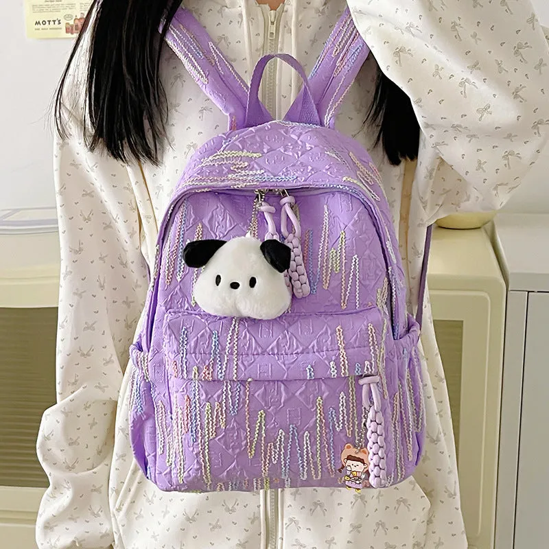 College Students Bag Girls Travel Backpack Girly Simplicity All-Matching and Lightweight Backpack Fashion Spring Outing Backpack
