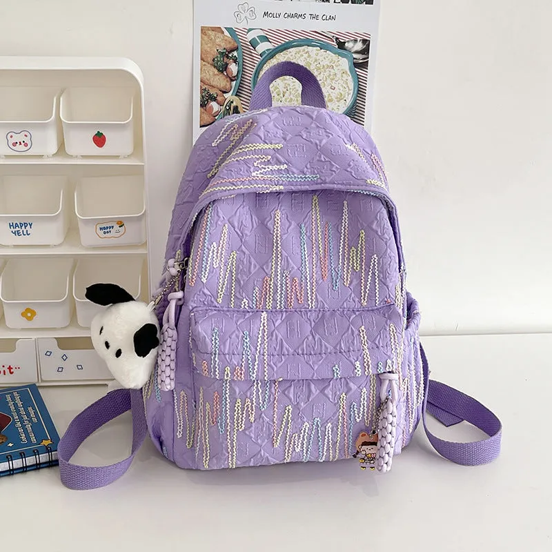 College Students Bag Girls Travel Backpack Girly Simplicity All-Matching and Lightweight Backpack Fashion Spring Outing Backpack