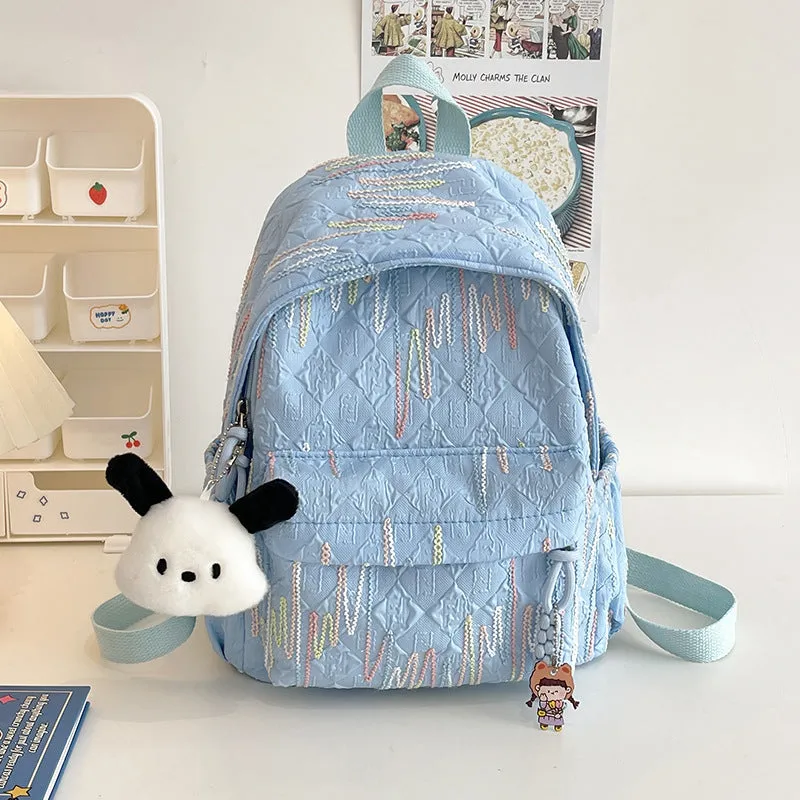 College Students Bag Girls Travel Backpack Girly Simplicity All-Matching and Lightweight Backpack Fashion Spring Outing Backpack