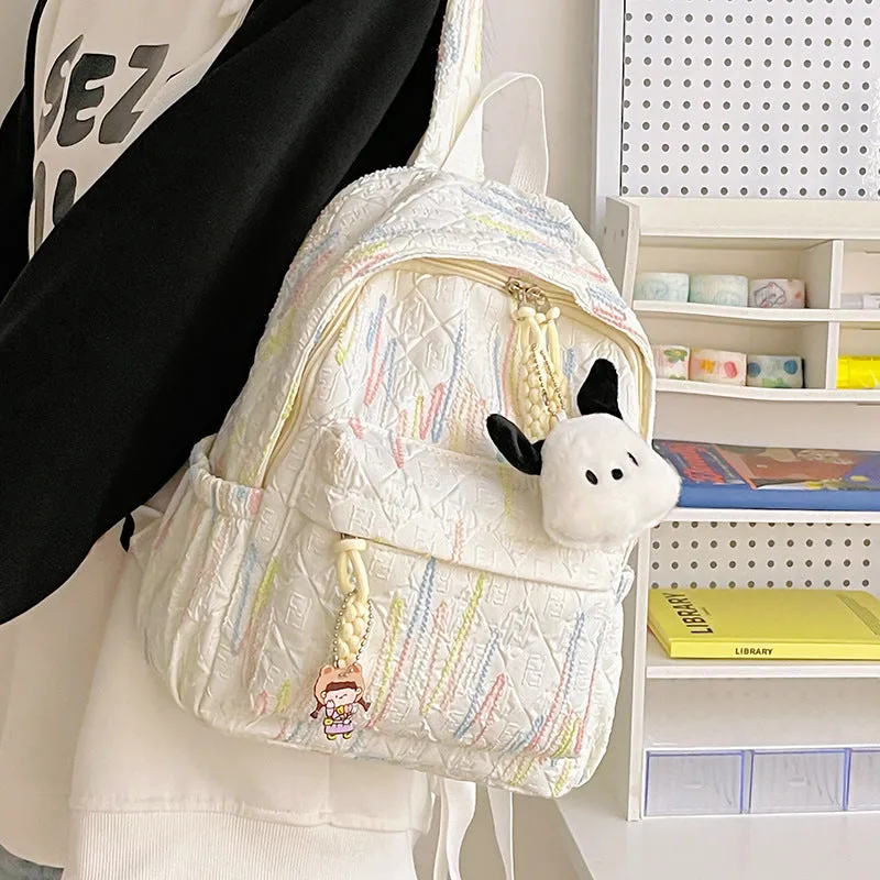 College Students Bag Girls Travel Backpack Girly Simplicity All-Matching and Lightweight Backpack Fashion Spring Outing Backpack