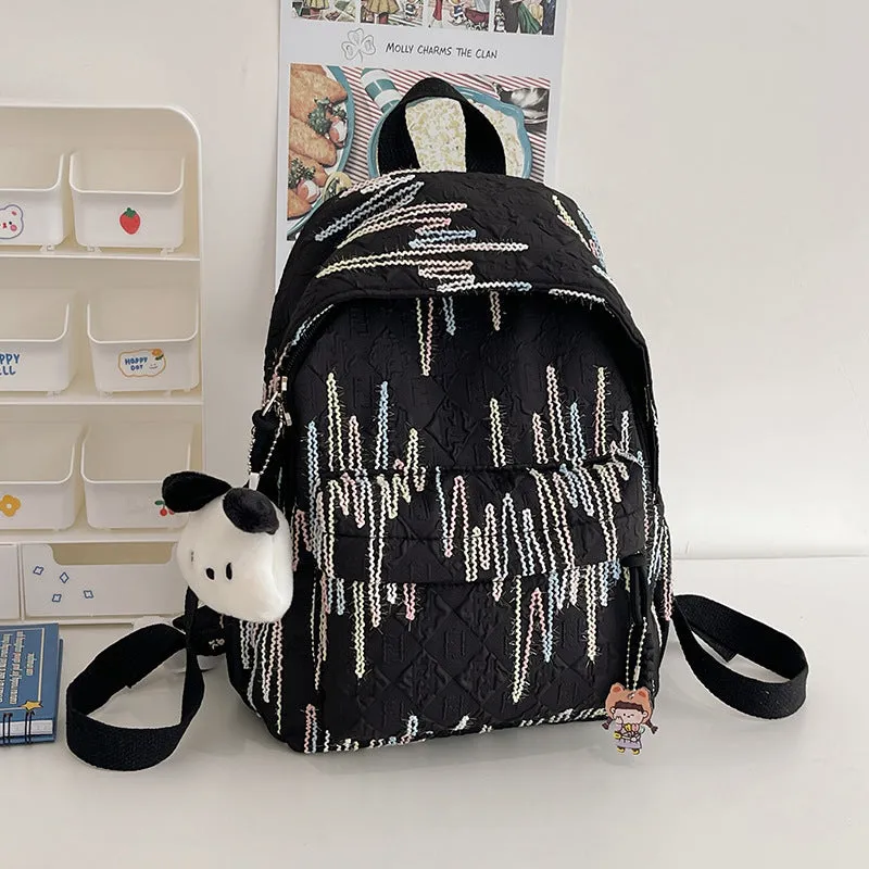 College Students Bag Girls Travel Backpack Girly Simplicity All-Matching and Lightweight Backpack Fashion Spring Outing Backpack