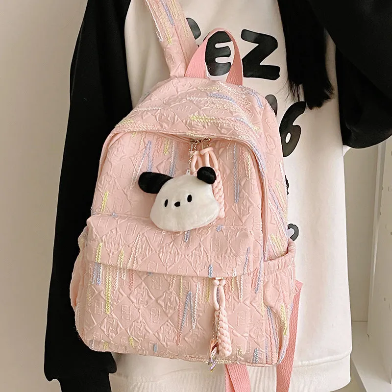 College Students Bag Girls Travel Backpack Girly Simplicity All-Matching and Lightweight Backpack Fashion Spring Outing Backpack