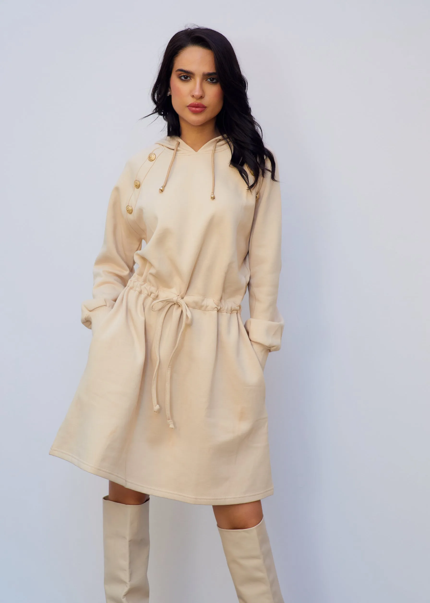Comfort Chic Hooded Dress