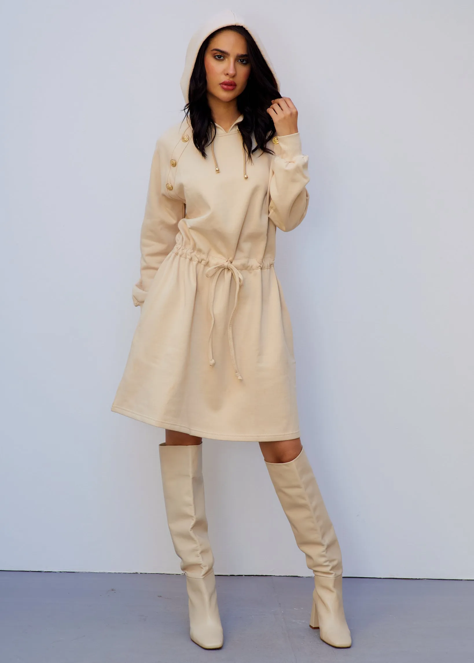 Comfort Chic Hooded Dress