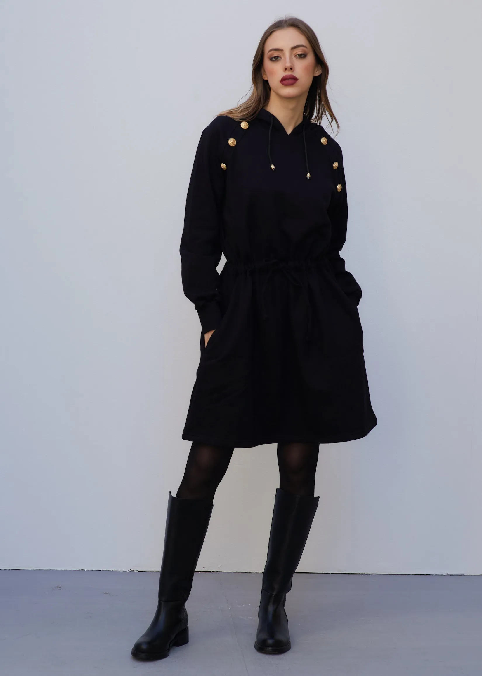 Comfort Chic Hooded Dress