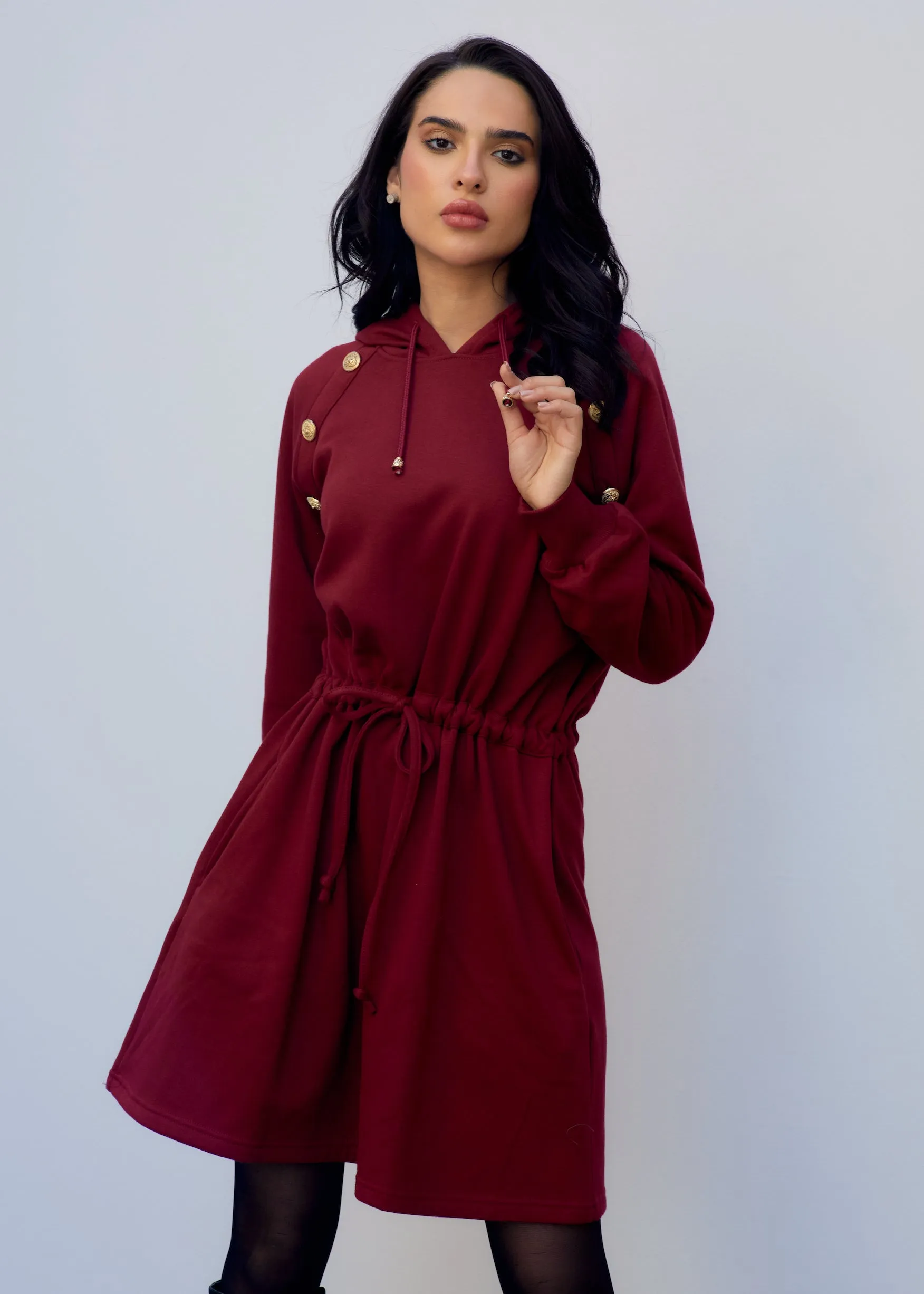 Comfort Chic Hooded Dress