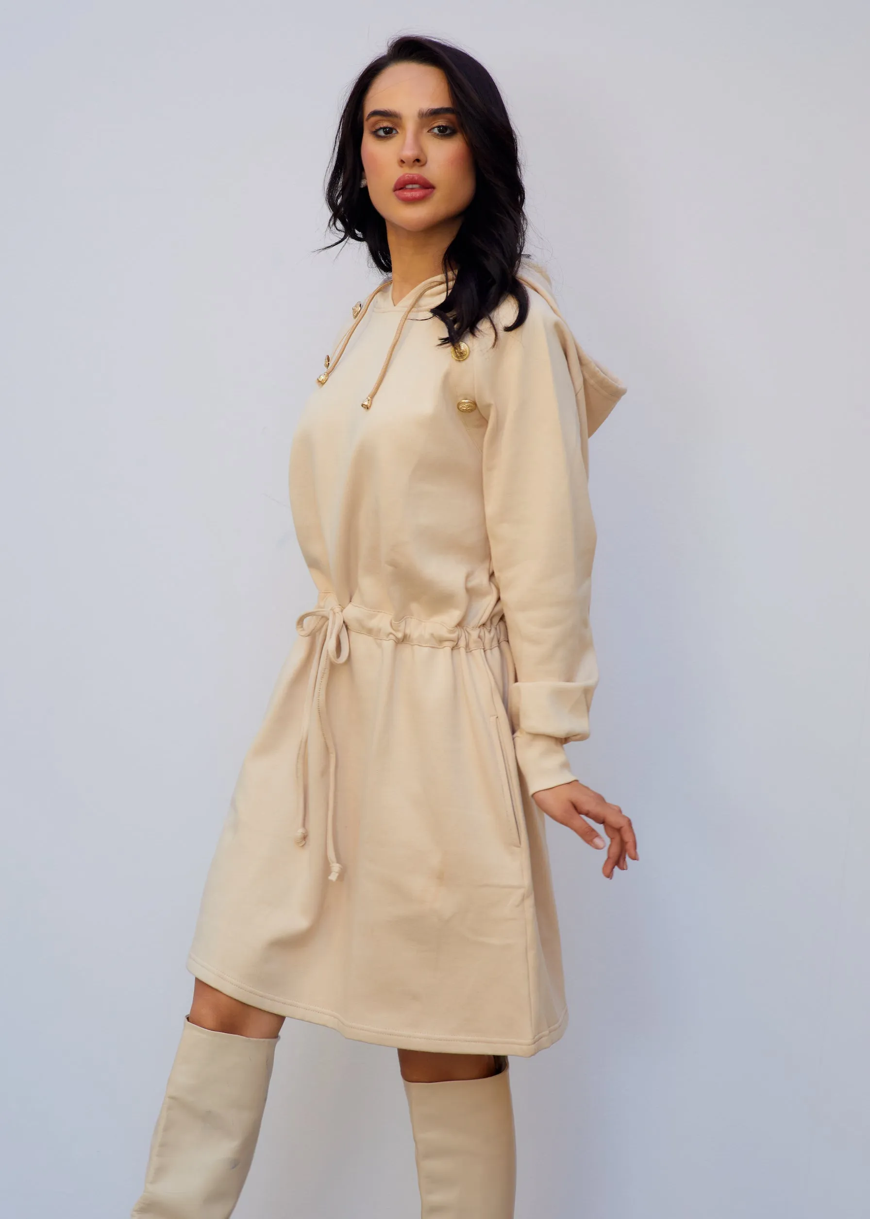 Comfort Chic Hooded Dress