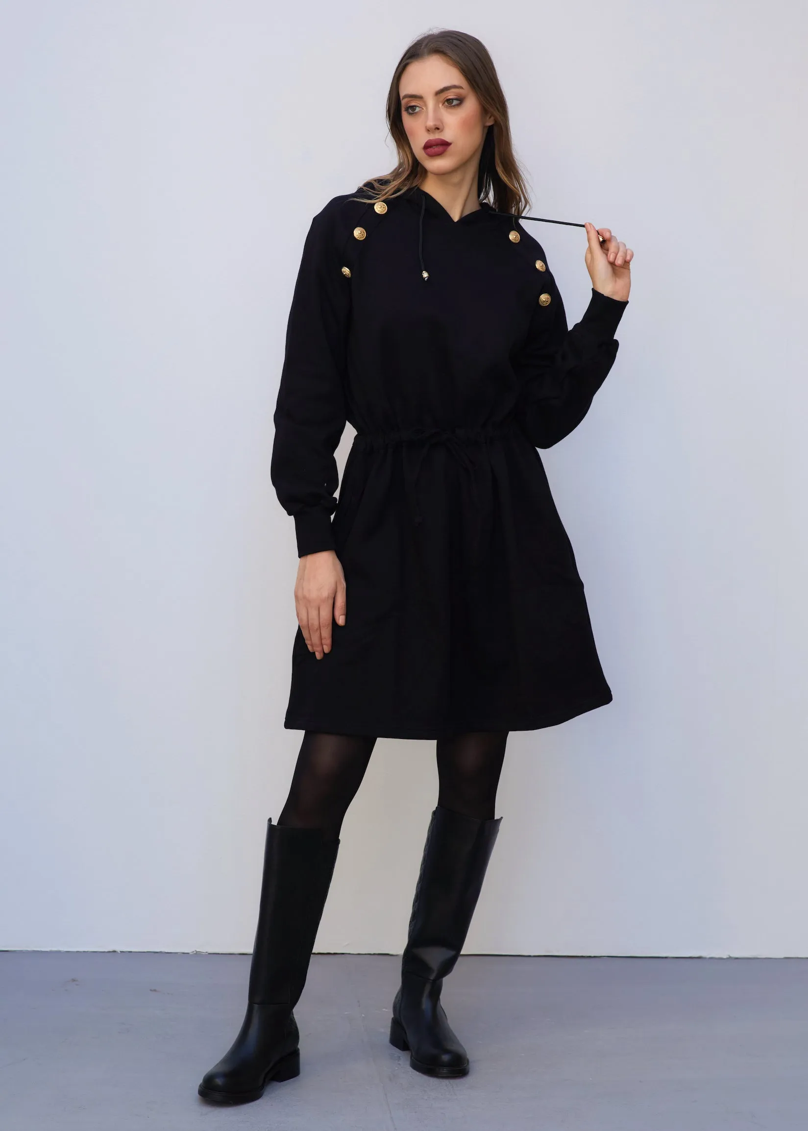 Comfort Chic Hooded Dress