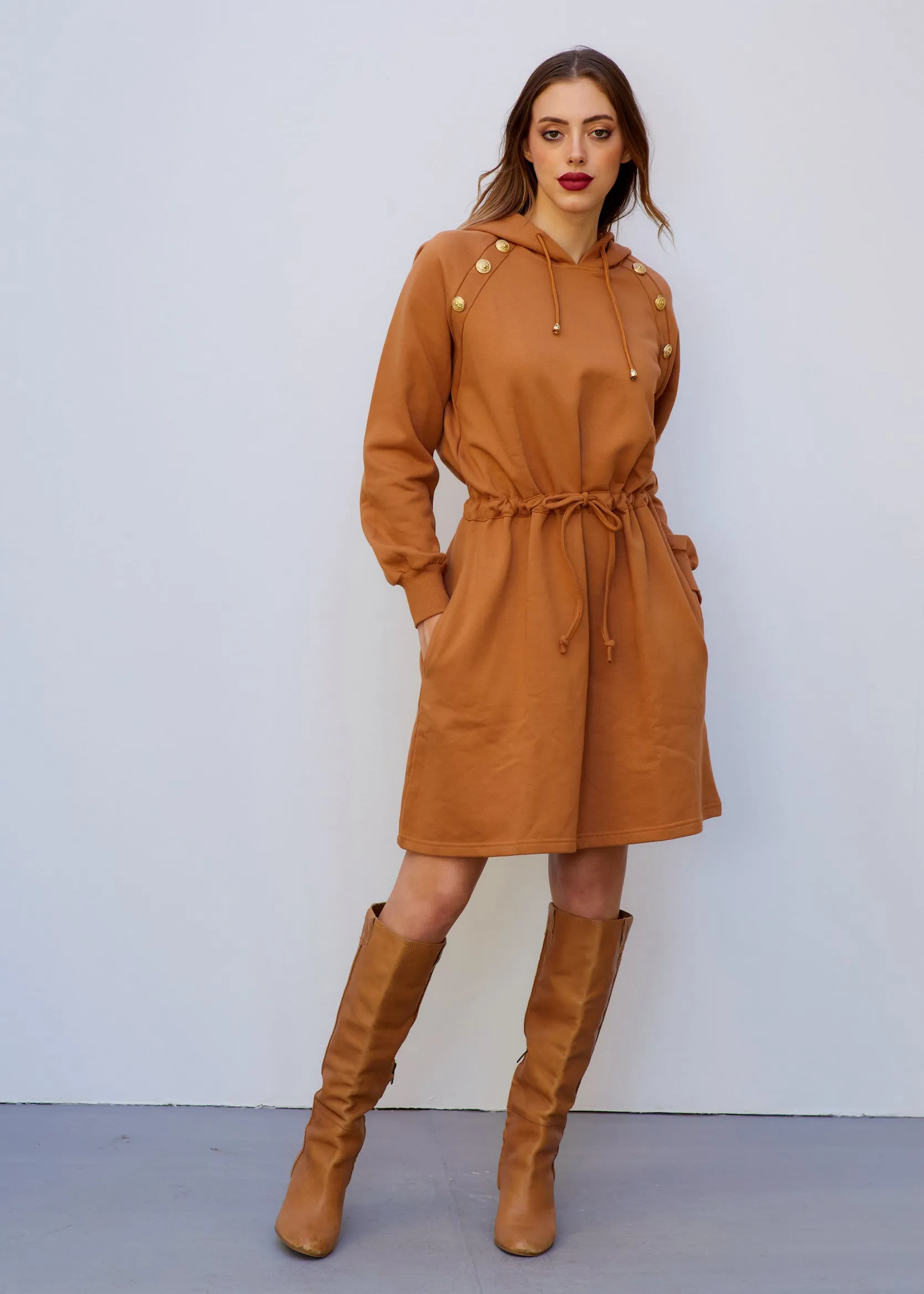 Comfort Chic Hooded Dress