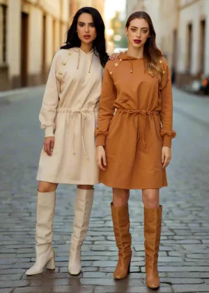 Comfort Chic Hooded Dress