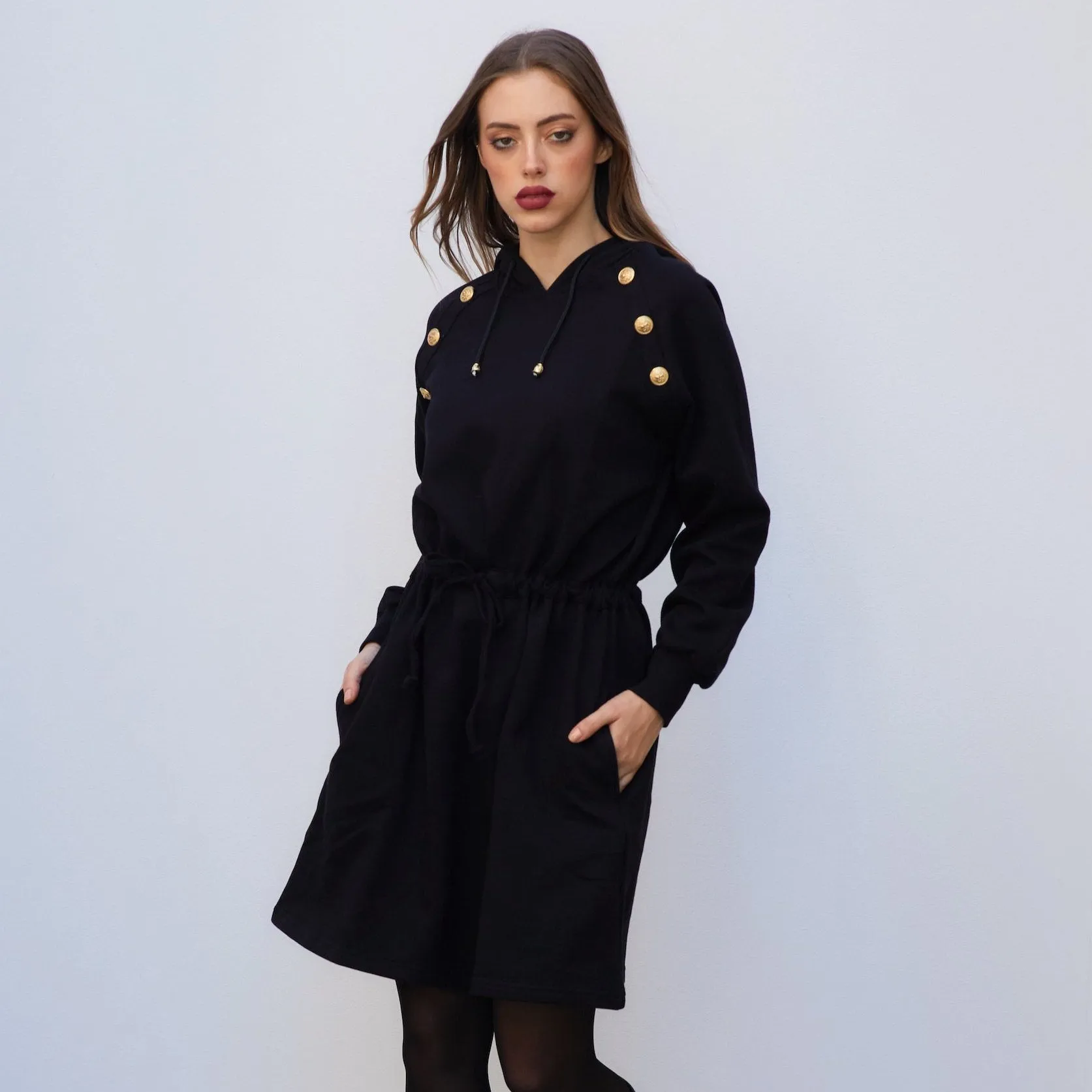 Comfort Chic Hooded Dress