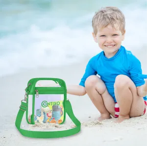 Contixo 10" Green Clear Stadium Bag - Adjustable Over-the-Shoulder Carry