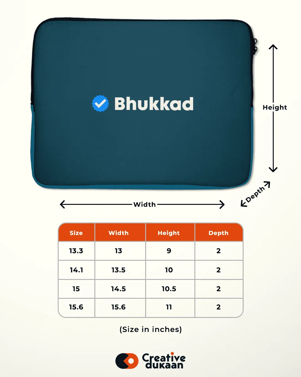 Cool Blue "Bhukkad" Verified Laptop Sleeves