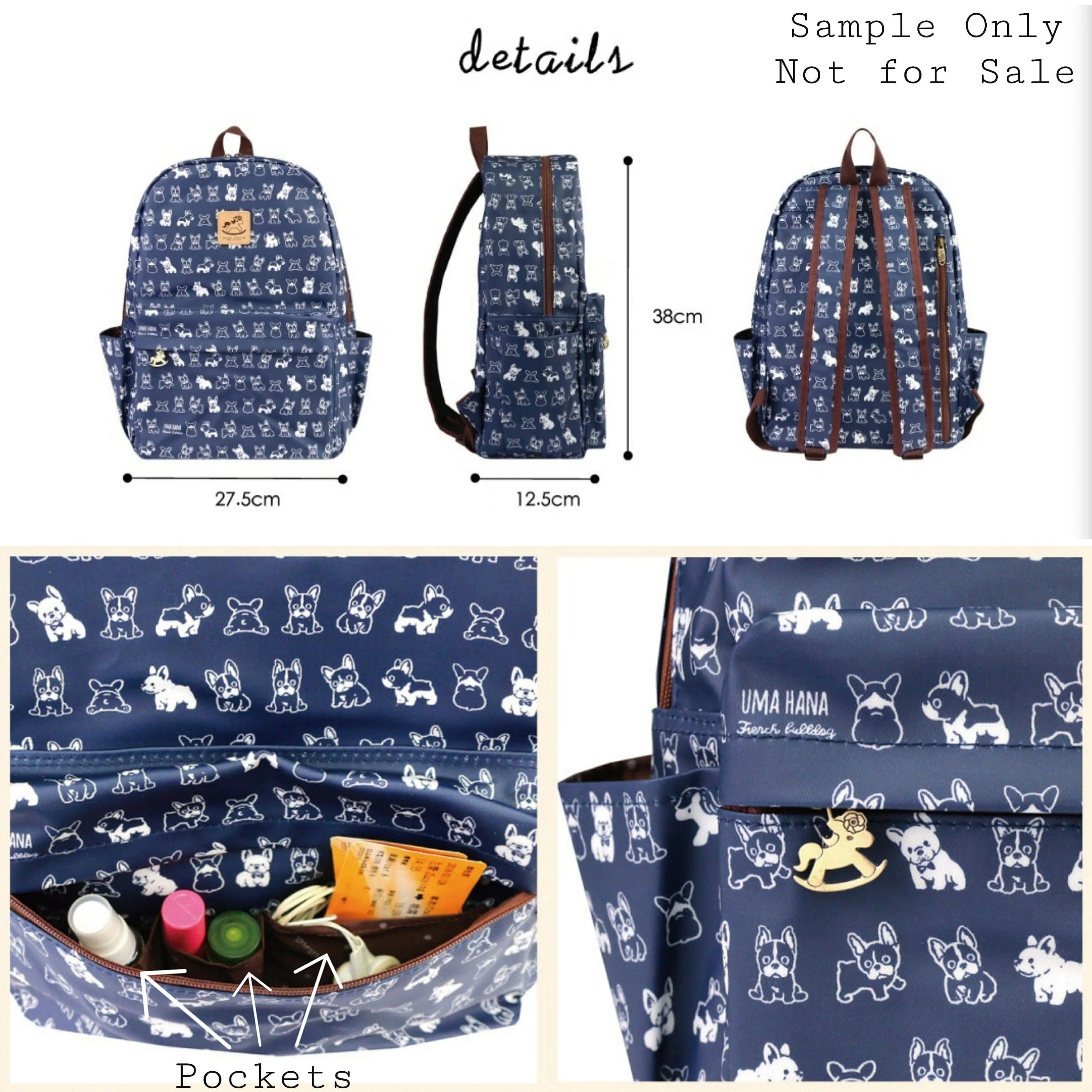 Coral Meow Cat Large Backpack