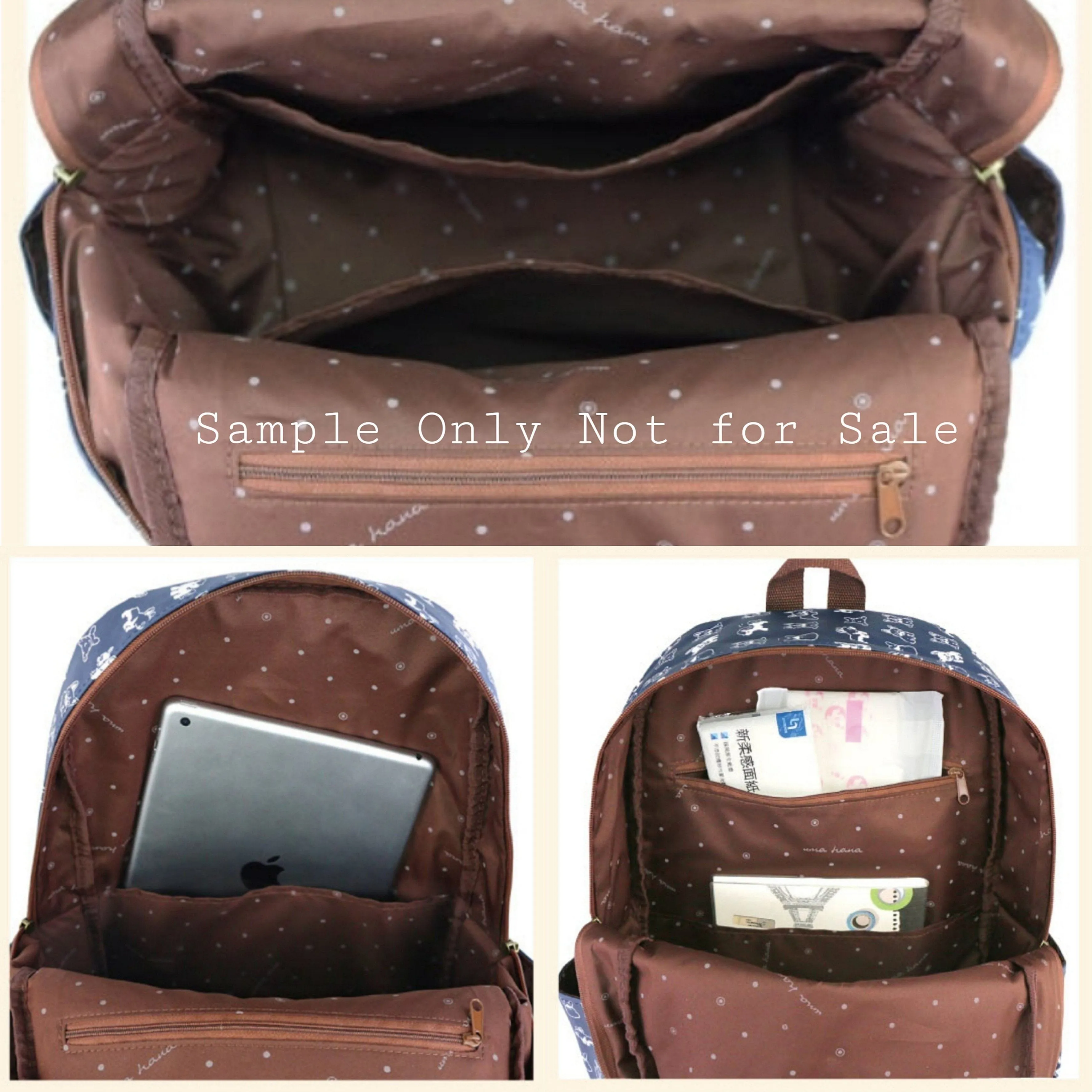 Coral Meow Cat Large Backpack