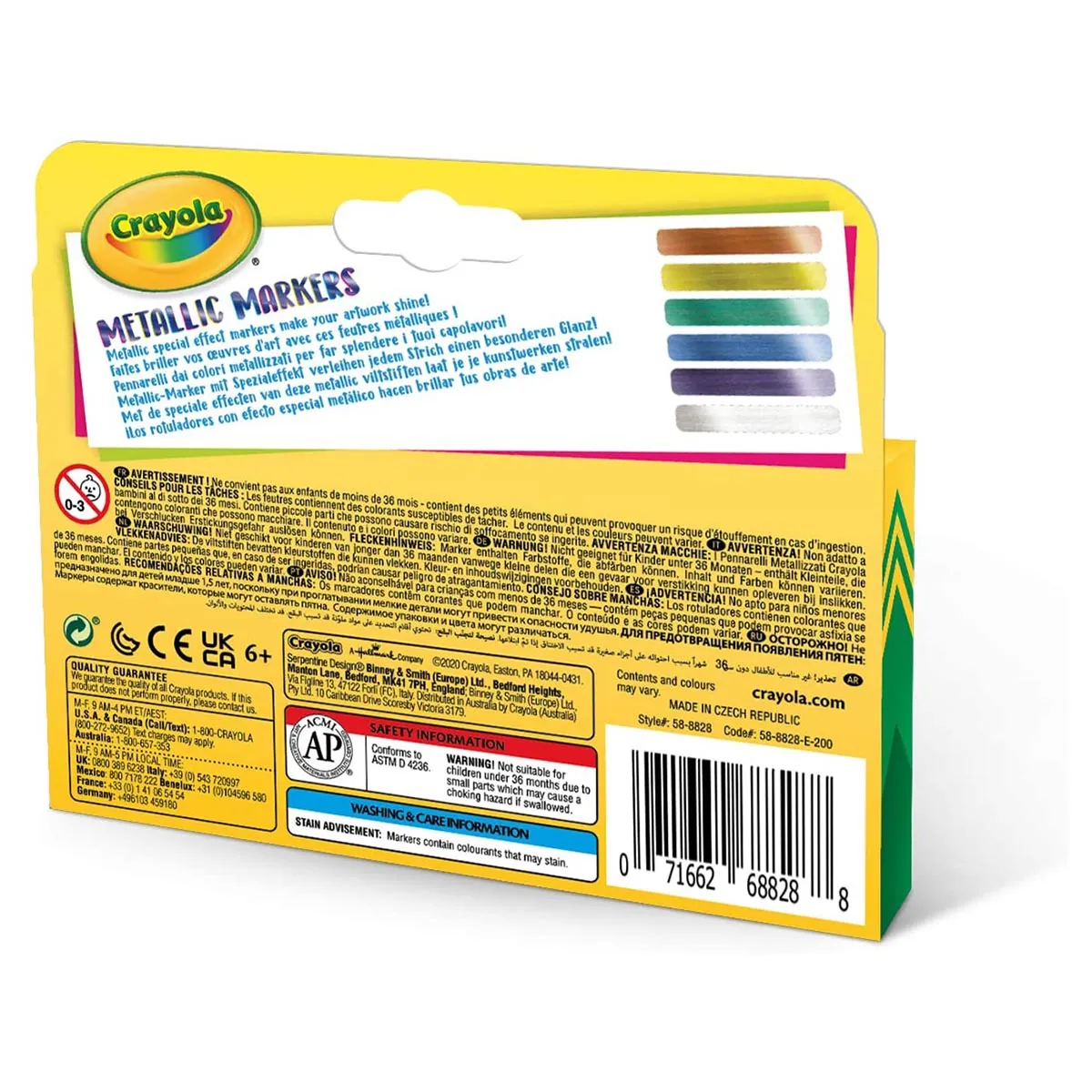 Crayola Metallic Markers Pack of 6