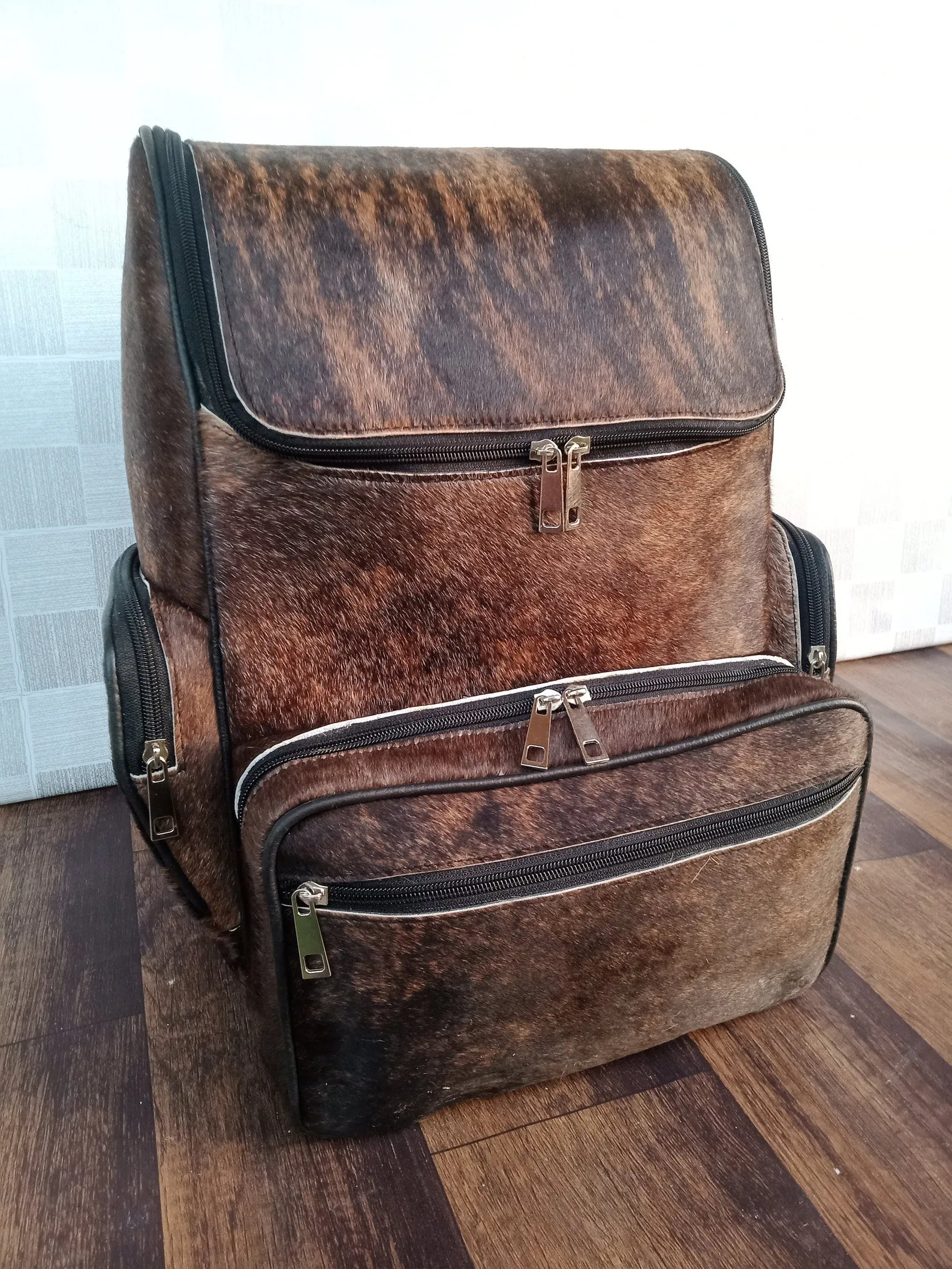Dark Real Cowhide Backpack