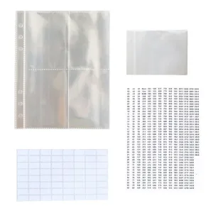 Diamond Painting Storage Book Clear Loose Leaf Self Sealing Plastic Bags