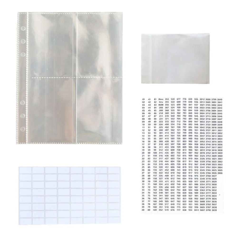 Diamond Painting Storage Book Clear Loose Leaf Self Sealing Plastic Bags