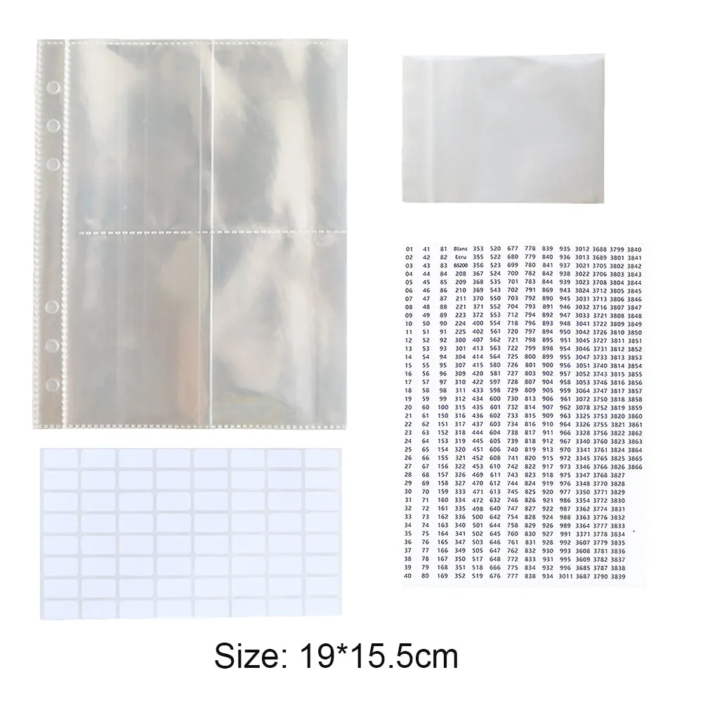 Diamond Painting Storage Book Clear Loose Leaf Self Sealing Plastic Bags