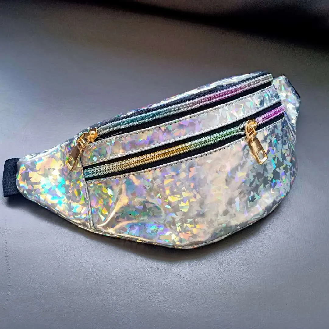 Fanny Pack PVC Metallic Silver