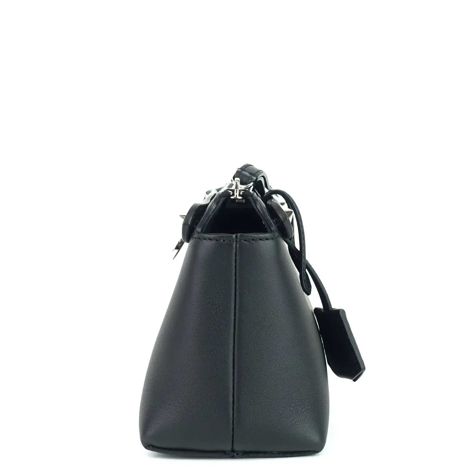 Fendi By The Way Calf Leather Mini Crystal Heart Bag
