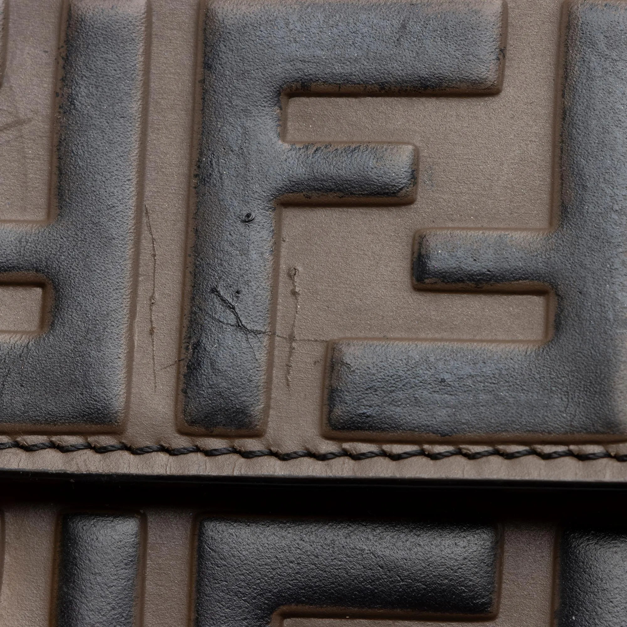 Fendi FF Embossed Kan U Small Shoulder Bag (SHF-FKDtX8)