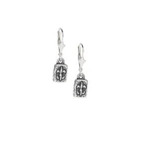 Fleur de Lis Brick Mini Earrings