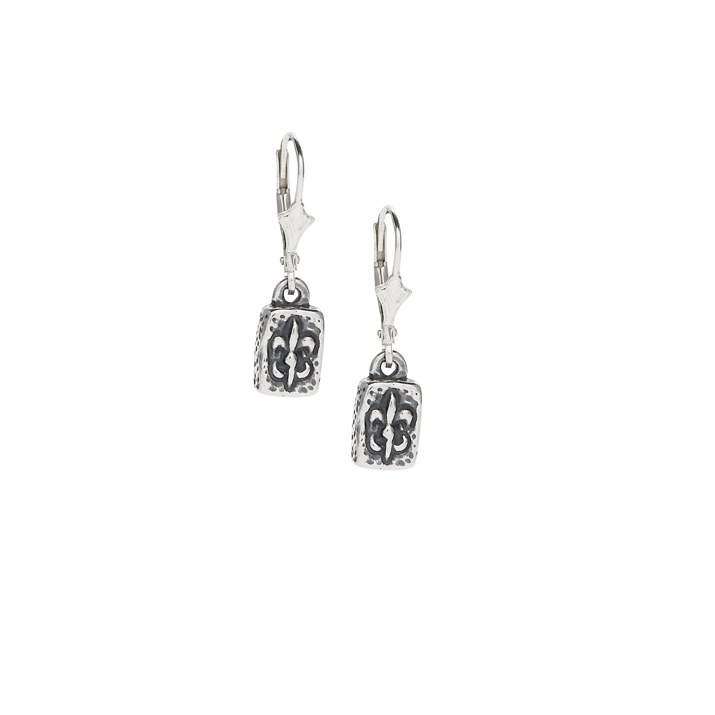 Fleur de Lis Brick Mini Earrings